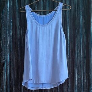 Babaton Silk Sleeveless Top Sky Blue